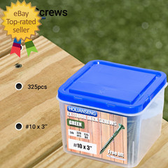 Deck Screws 3 Inch 5Lb Rust Resistant, Green Epoxy Coated Outdoor Screw Torx