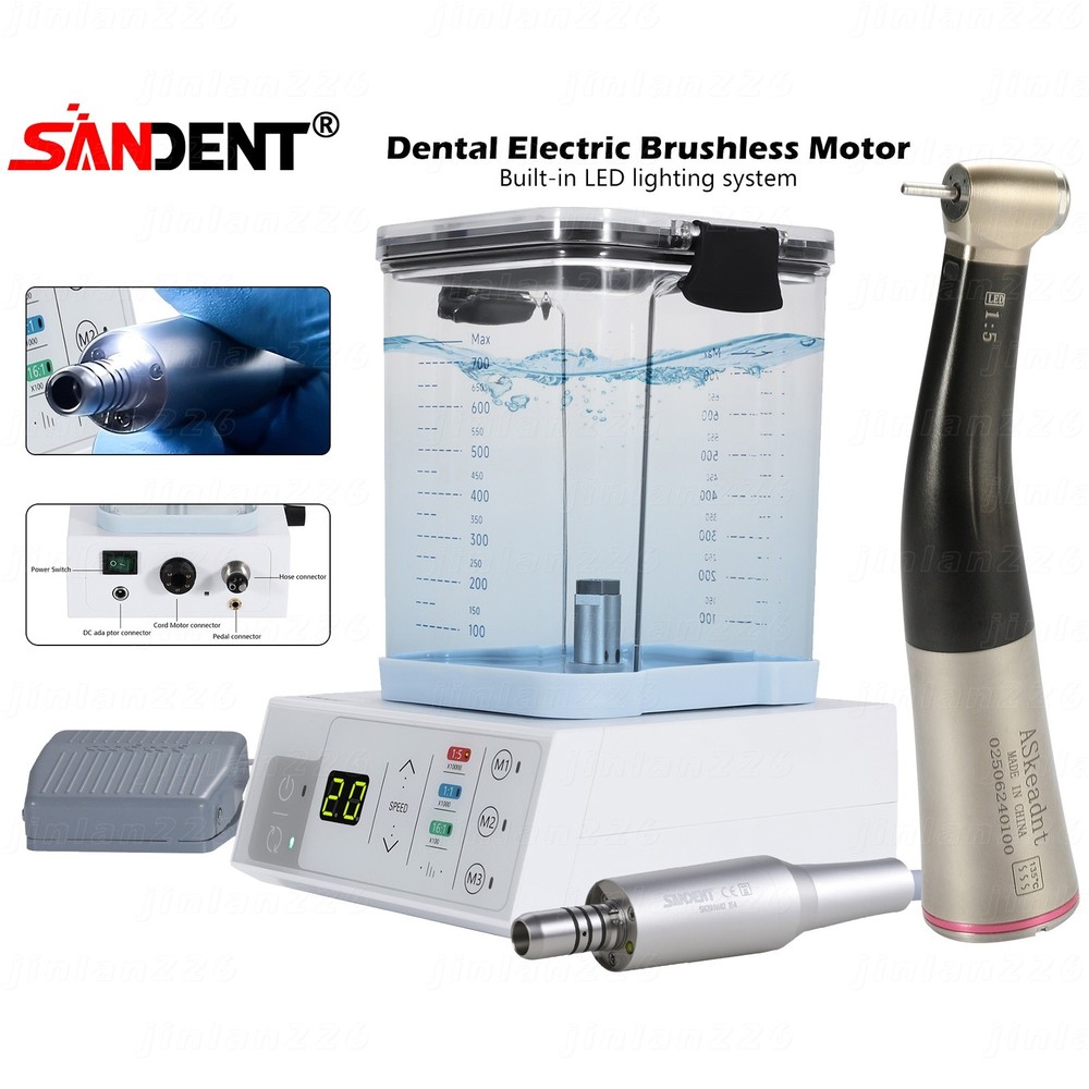 Dental Brushless LED Electric Micro Motor +1:5 Increasing Handpiece Practice BKM