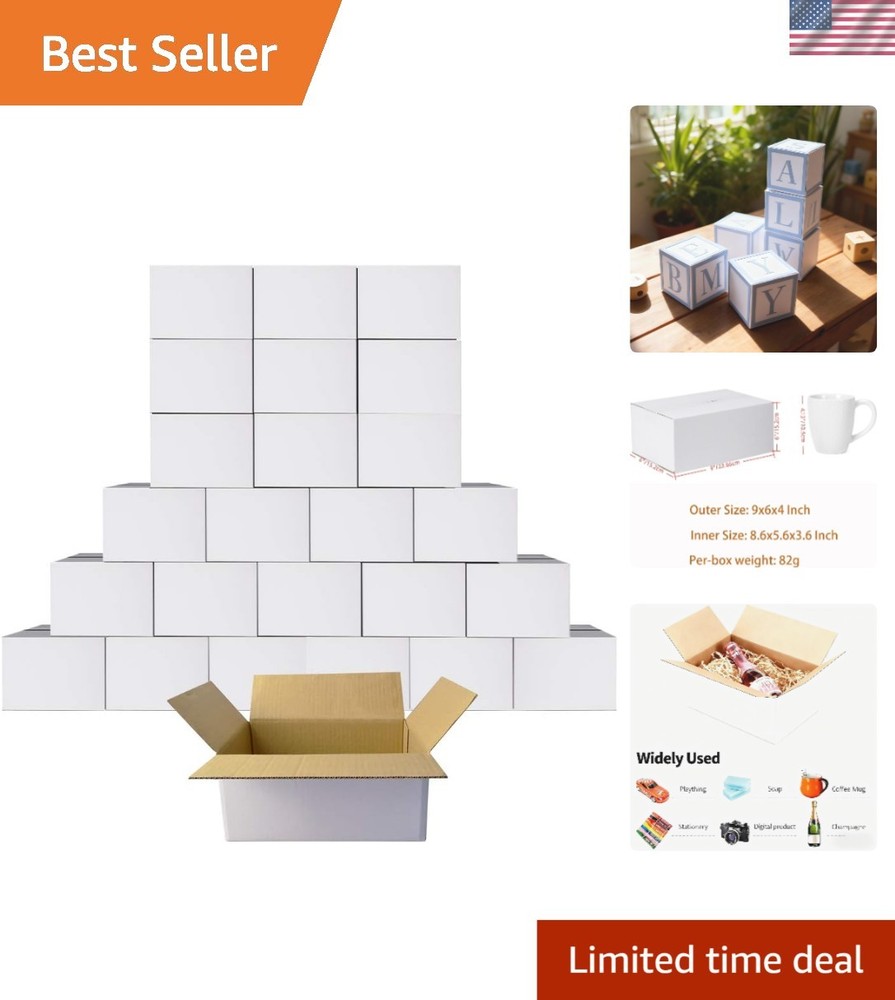 Reliable 25-Count Corrugated Shipping Boxes – Eco-Friendly 9x6x4 Design