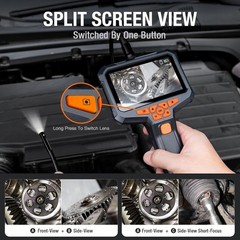 NTS430 Borescope Inspection Camera 8mm Dual Lens Inspection Camera w/ Light 1M