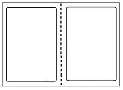 200 Self Adhesive 7.5 X 5.125 Round Corner Blank Shipping Labels 2 Per Sheet