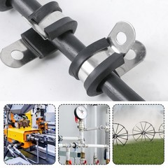 12 Pack Stainless Steel Cable Clamps 1 Inch Rubber Cushioned Insulated Clamp …