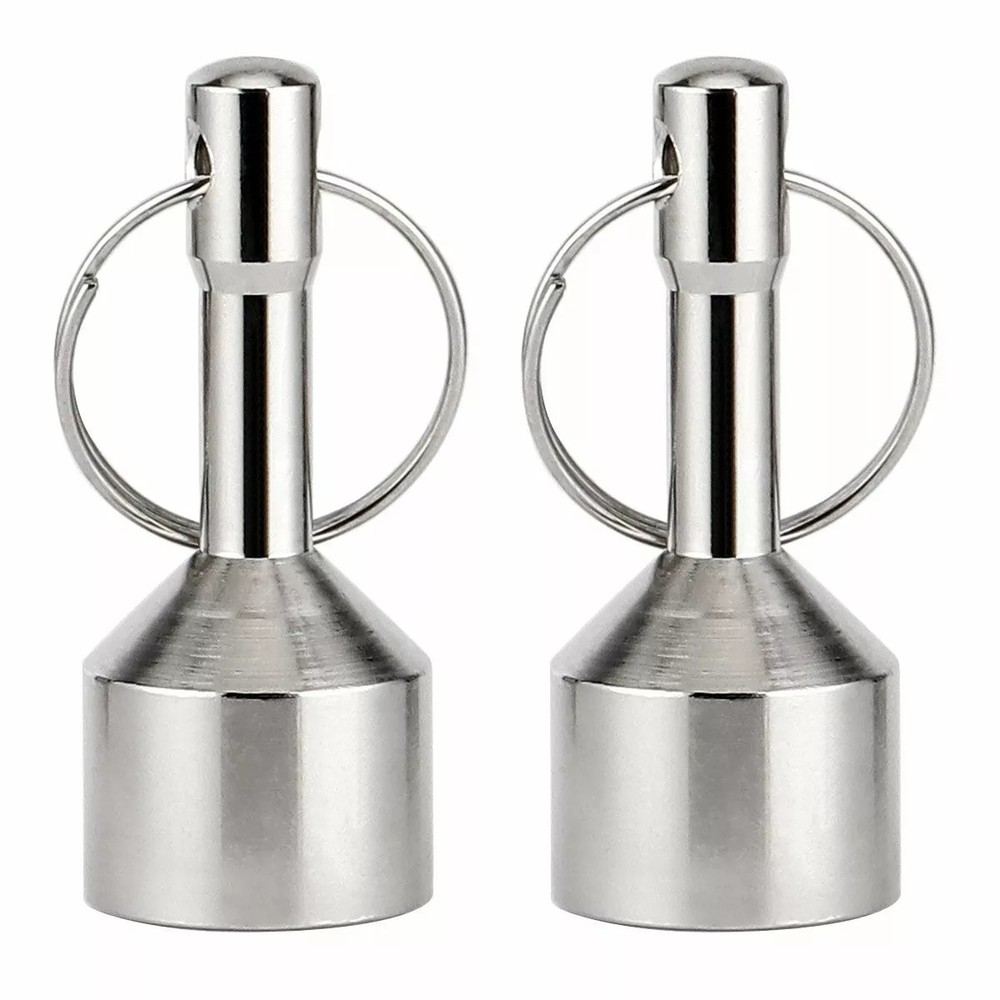 2PCS Large Neodymium Gold & Silver Testing Magnet Keychain Holder D28mm 1.1inch