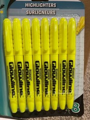 LOT OF 3 Promarx Glowline Highlighters, 8 ct/Pack Classic Yellow Highlighters