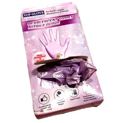 Top Glove Nitrile Disposable Powder Free Glove – Pearlescent Pink/ Violet 50s