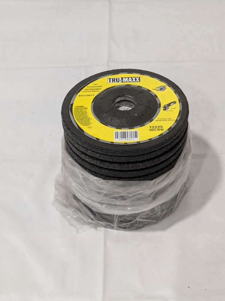 (15) Tru-Maxx Depressed-Center Wheel: Type 27, 5″ Dia, 1/4″ Thick 35128875