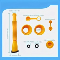Replacement Gas Can Spout Nozzle Vent Kit for Plastic Gas Cans Old Style Cap