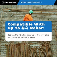 Sandbaggy 1″ Rebar Spacer Wheels – Concrete Form Spacers