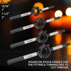 Round Stock Die Holder Wrench Handle Set Of 4 Pcs 13/16″ Inch 1″ – 1-1/2″ – 2″
