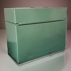 VTG Metal File Box No Key Excelsior USA 12×5.5×10 Industrial Green Steel Chest
