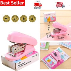 Modern Pink Stapler with Staple Remover – Compact for 20 Sheets & 400 Staples