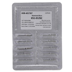 House Brand Dentistry KS1-012SC Modified Cylinder Super Coarse Diamond Burs 10Pk