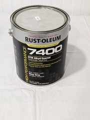 Rust-Oleum Alkyd Enamel Paint: 1 gal, Gloss Finish, Navy Gray 975402