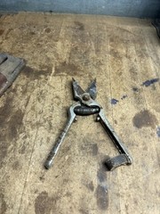 Vintage Old Original Wool Sheep Shears Farm Barn Hand Tool Leather Holster USA