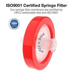 200pcs PTFE Membrane Syringe Filter Luer lock 25 mm 0.22 um PP Pr-filter for Lab