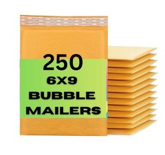 250 #0 6×10 Kraft Bubble Padded Envelopes Mailers Inner 6×9