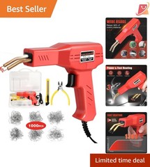 Plastic Welder Kit 1000 Staples Hot Stapler for Car Bumper Repair and Plastic…