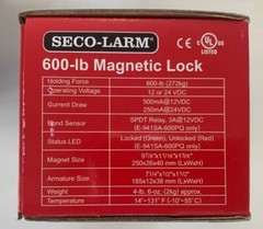 Seco-Larm E-941SA-600 Enforcer Electromagnetic Lock with 600Pound Holding Force.