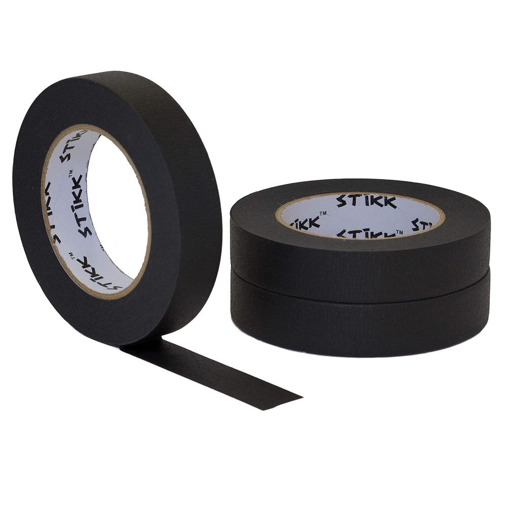 STIKK Painters Tape – 3Pk Black Painter Tape – 1 Inch X 60 Yards – Paint Tape fo