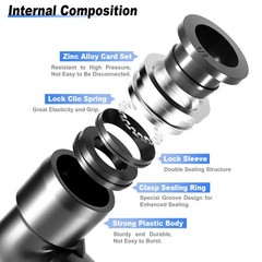Push To Connect Fittings Straight Union For 1/2″ OD Pneumatic Air Line 5Pcs