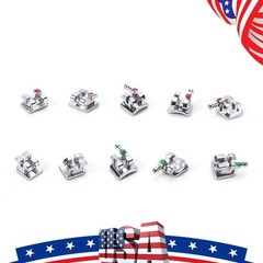 Dental Orthodontic Metal Brackets Braces Mini Roth MBT 022/018 Hooks 345