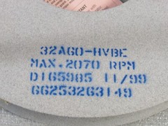 NEW NORTON ALUNDUM GRINDING WHEEL 66253263149 32A60-HVBE 12X1-1/2X5 2070RPM