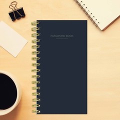 TF PUBLISHING Black Spiral Internet Password Book 138 pgs, 3.5″ x 6.5″