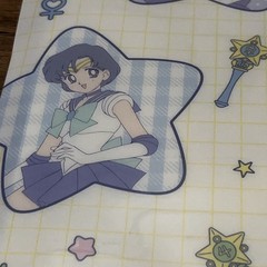 Vintage Anime 1990s SAILOR MOON clear document file folder Bandai Namco