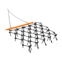 ATV Tractor Drag Harrow 4×4 ft & 5×4.5 ft, 3/8″ & 1/2″ Teeth, Tow-Behind Grading