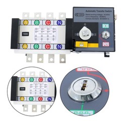 1PC ATS 160A 4 Poles 110V 220V Grid to AC Generator Automatic Transfer Switch