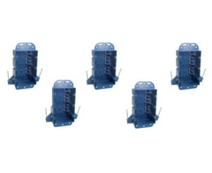 5PK 3-Gang Outlet/Switch Box New Work ETL Certified 44 Cu In 5 7/8″x3 – 3/4″x3″