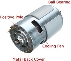 Puly 24V 775 DC Motor 2-Pack with Bracket High Torque Low Noise