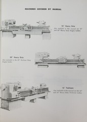 Leblond 12″, 14″ 16″ 16/38 20″, Lathe, 125 Pg, Instruction and Parts Manual COPY