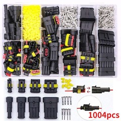 Car Truck Boat 1-6 Pin Waterproof Electrical Connectors Kit with Terminals Seals