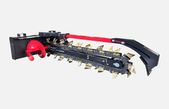 Raytree RMT48 48″+ Trencher for Bobcat Skid Steer 8″ Hi-Torque Lo-flow 14-22GPM