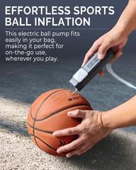 Electric Ball Pump 2000mAh with Digital Pressure Gauge, Fast Inflate/Deflate for