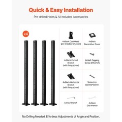 Cable Railing Post 42x2x2 In Horizontal-Hole Railing Post 4JZLGZXHS106URZU0001V0
