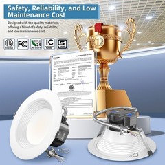 6 Inch LED Commercial Downlight,27W Recessed Ceiling Light Power &CCT Adjustable