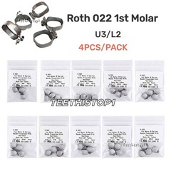 1Pack Dental 1st Molar Bands Roth 022 U3/L2 #29-43+ Plain Bands Buccal Tube