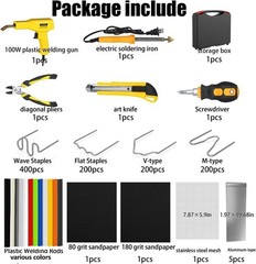 Plastic Welder 2 in 1 Plastic Welding Kit 1000PCS Hot Stapler Plastic Repair Kit