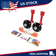 2Pack Shipping Container Wheels 5×5.5 Lug Wheels Kit with Ratchet Strap NEW