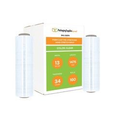 Pre Stretch Hand Shrink Wrap 13″ x 1476Ft Moving Wrapping Plastic Film 160 Rolls