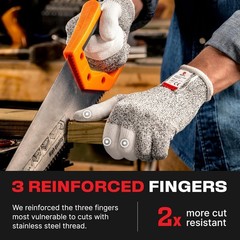 Comfortable Cut Resistant Gloves for Kitchen & Crafting – Size Medium Included