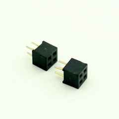 100pcs Pitch 2mm 2×2 Pin 4 Pin Female Double Row Straight Pin PCB Header Strip