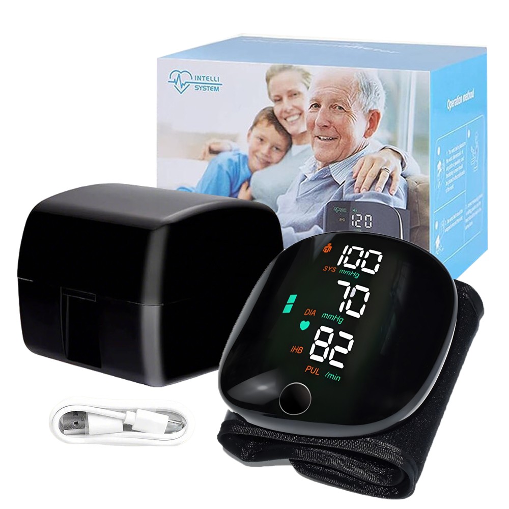 Digital Wrist Blood Pressure Monitor BP Machine Cuff LED/ LCD Heart Rate Tester
