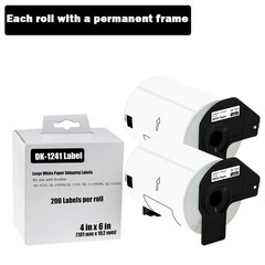 2Rolls 102mmx152mm DK-1241 Paper Shipping Label Fit for Brother QL-1110NWB