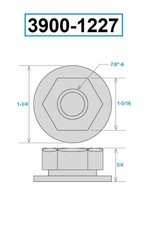 7/8-9 FLANGED NUT (3900-1227)