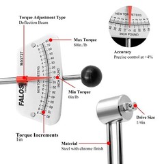 1/4-inch Drive Beam Torque Wrench – 0-80 Inch/Pounds and 0-9 Newton… Fast Ship