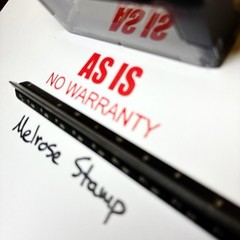 As Is No Warranty Rubber Stamp Red Ink Self Inking Ideal 4913
