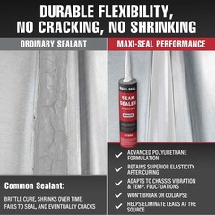 Maxi-Seal White Polyurethane Seam Sealer (6-Pack, 10.5oz Tube) | Durable &